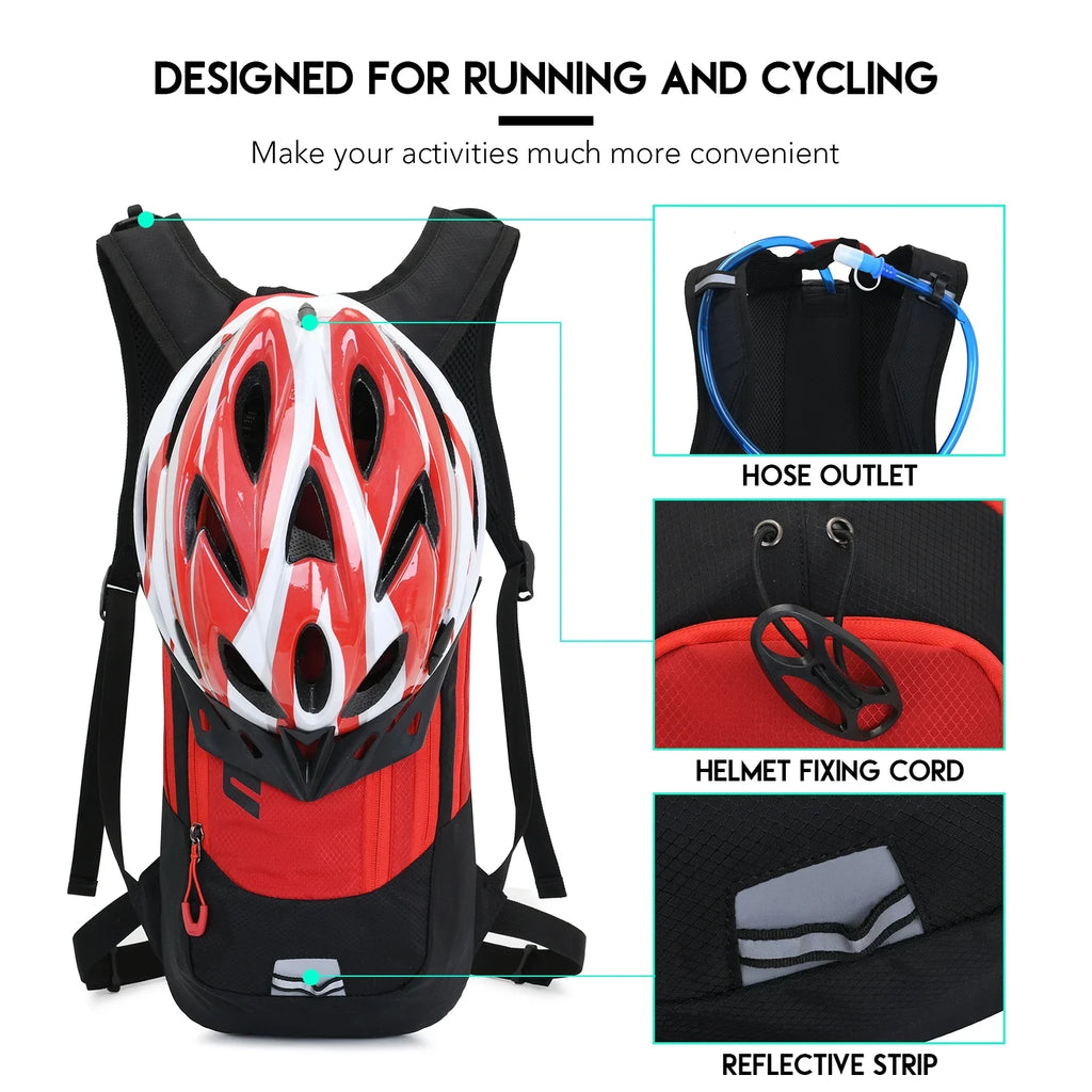 JUNLETU Cycling Breathable Lightweight Bike Riding Daypack for Outdoor Sizeports Camping Hiking Running Traveling Mountaineering Hydration Pack