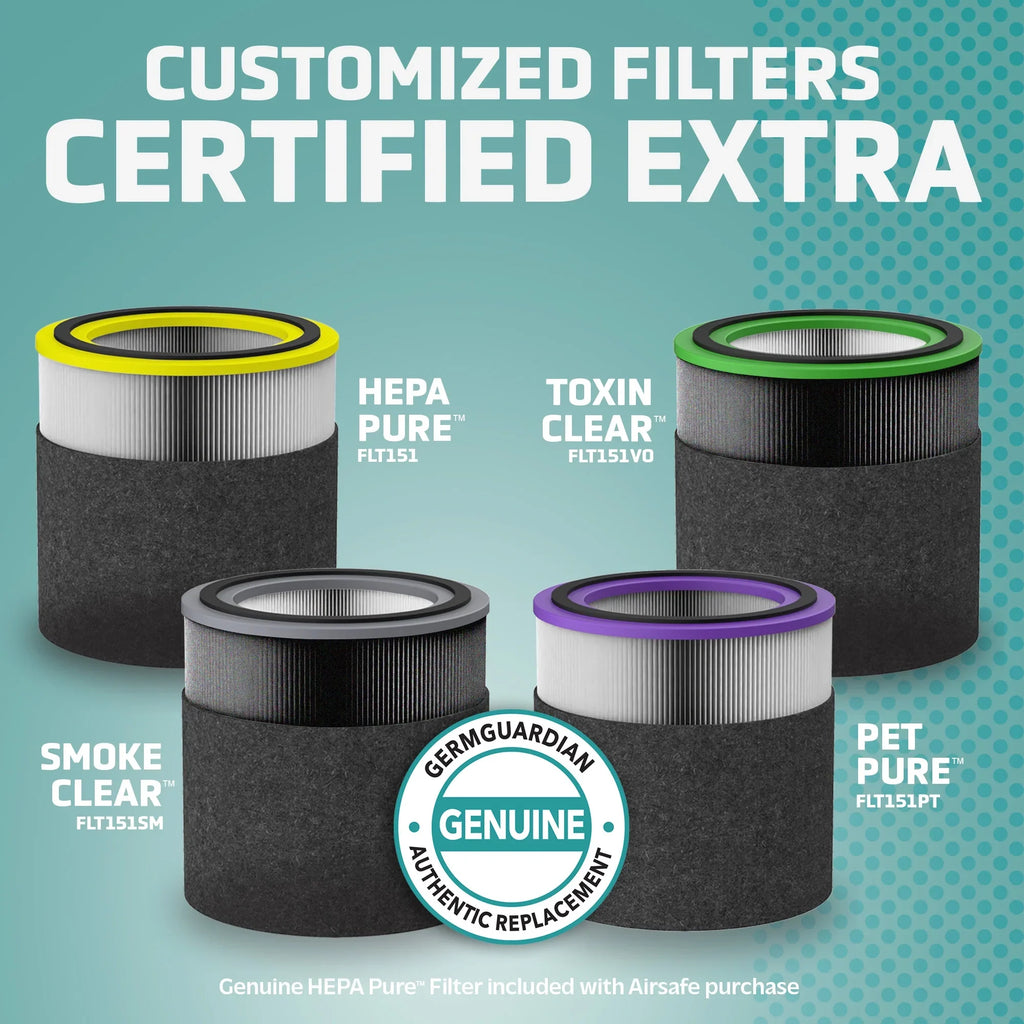 Germ Guardian Filter V Toxin Clear HEPA Genuine Replacement Filter for AirSizeafe and AC151 Air Purifiers, FLT151VO
