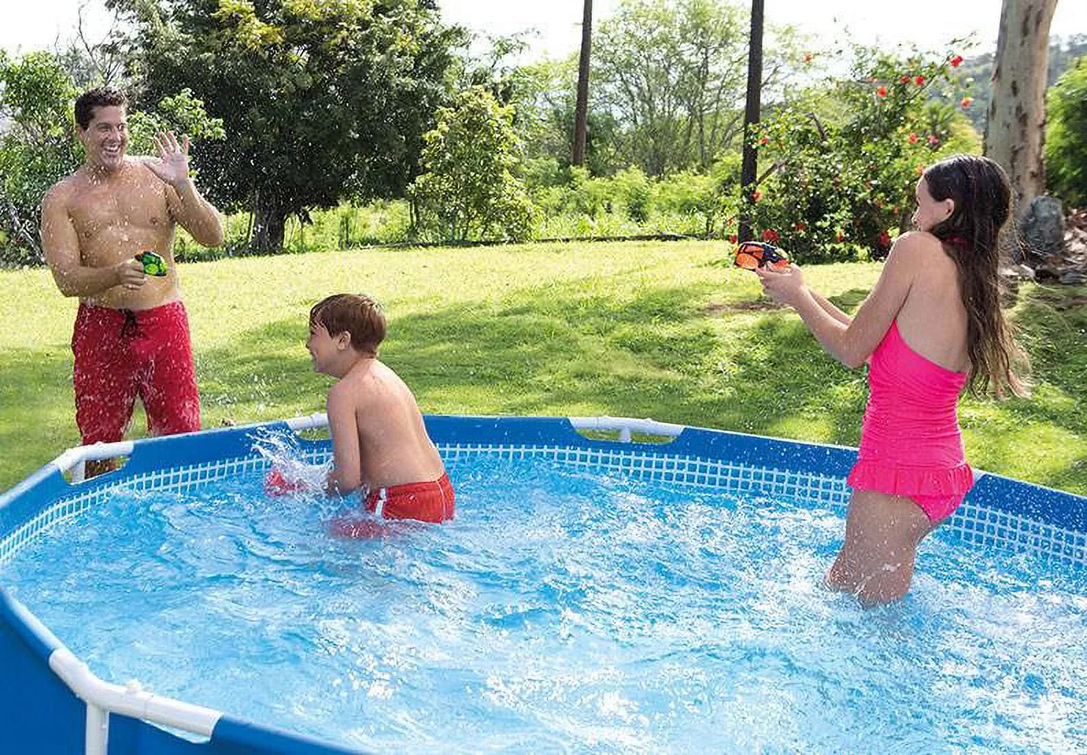 Intex 10ft x 30in Metal Frame Sizewimming Pool with Filter Pump Kokido B-VAC Vacuum