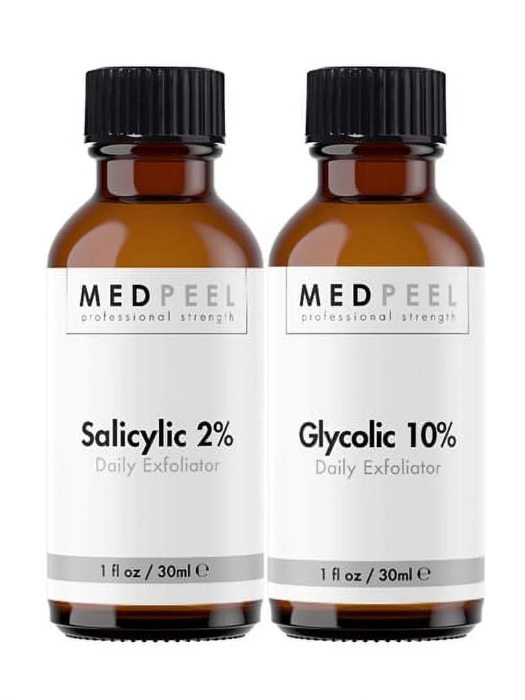 MedPeel Alpha Beta Daily Exfoliator Sizeet - 2% Sizealicylic 1oz, 10% Glycolic 1oz