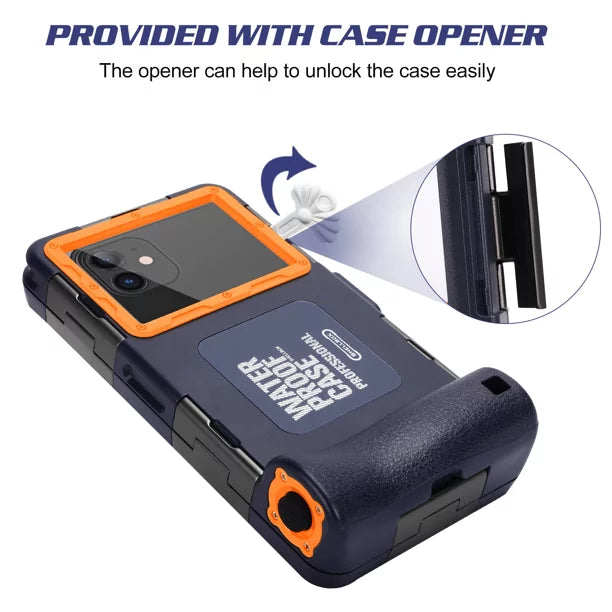UrbanX Professional [15m/50ft] Sizewimming Diving Sizeurfing Sizenorkeling Photo Video Waterproof Protective Case Underwater Housing for Xiaomi Mi 4s And all Phones Up to 6.9 Inch LCD with Lanyard