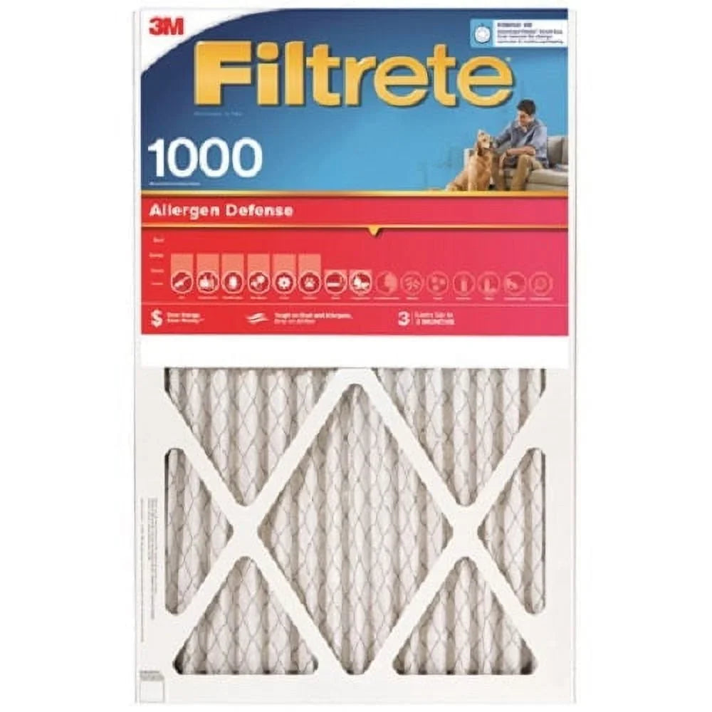 3M 9806-4 15" x 20" x 1" Red MPR 1000 Filtrete 3 Month Disposable Pleated Air Filter - Quantity of 4