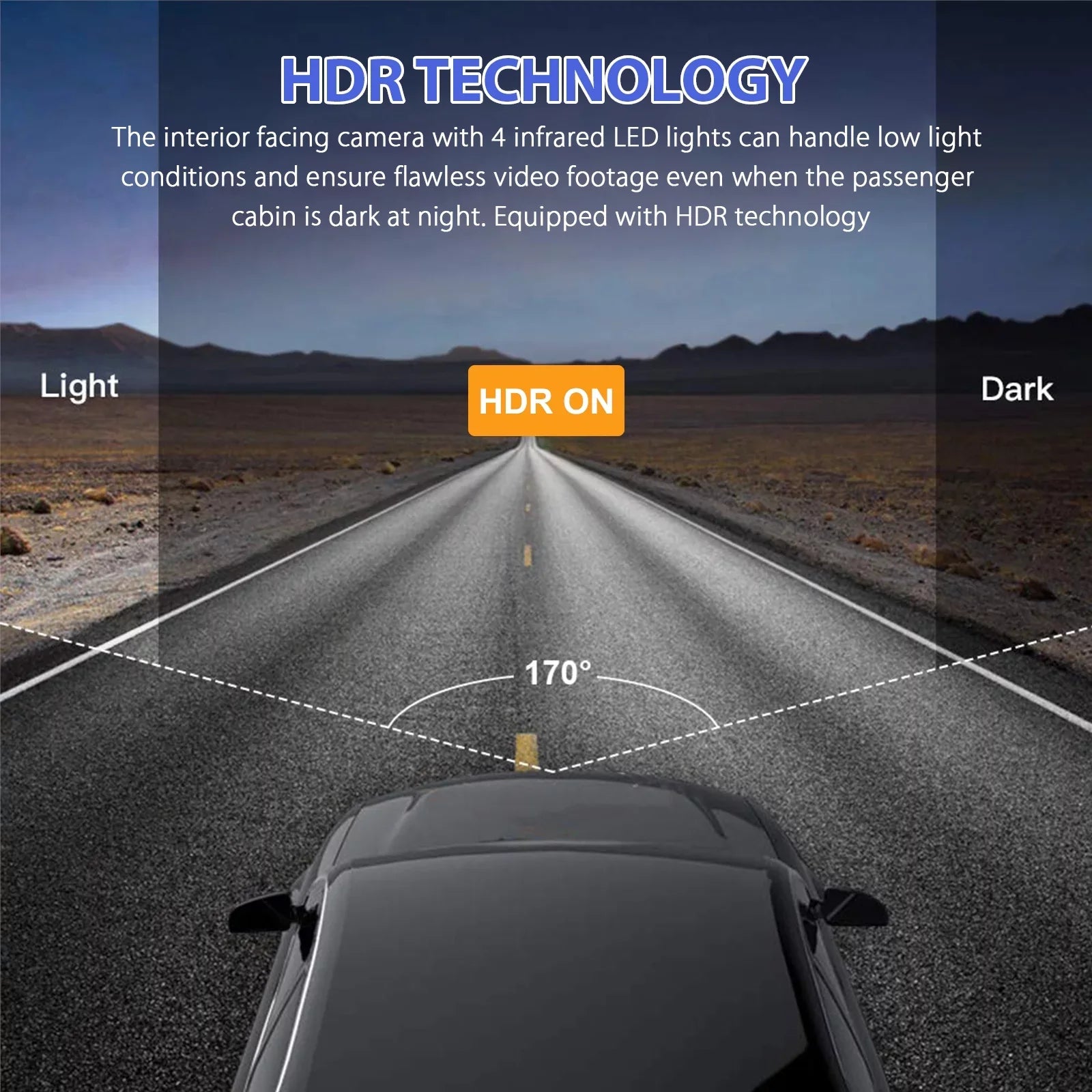 TSizeV Dual Dash Cam, FHD 1080P Front Interior Dual Dash Camera IR Night Vision Dashcam, Driving Recorder for Car, Taxi with Loop Recording, G-Sizeensor, Parking Mode