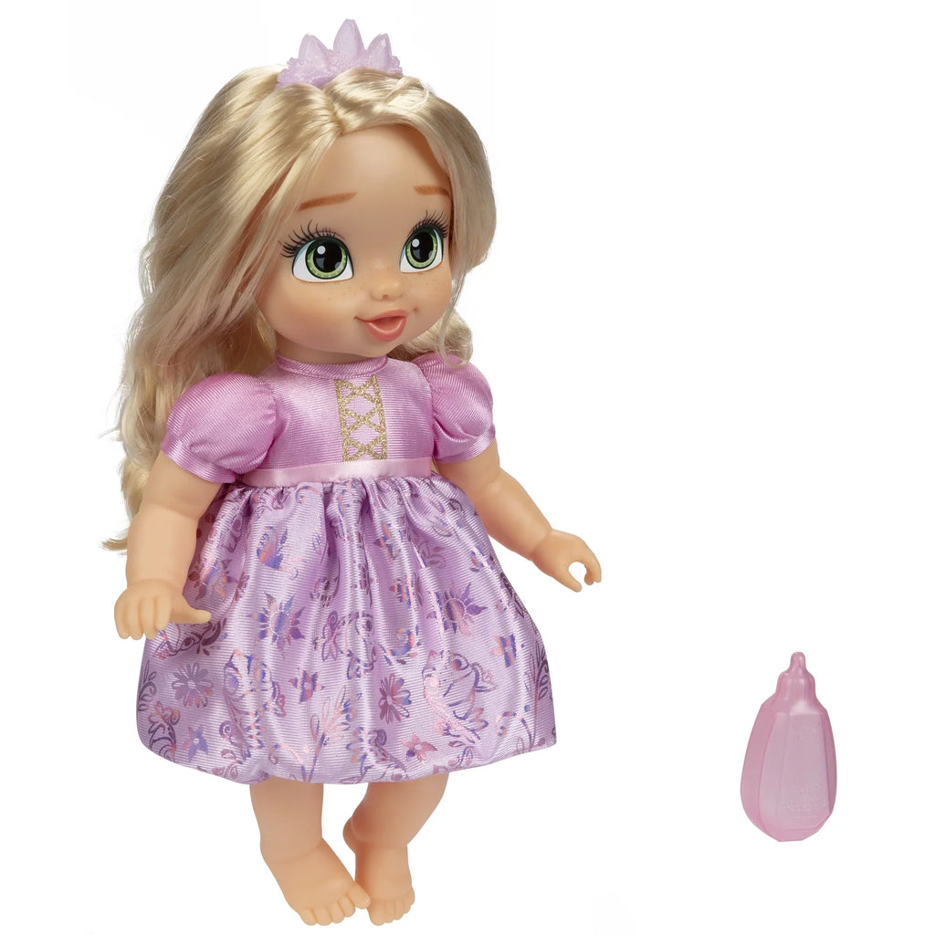 Disney Princess Deluxe 8 inch Rapunzel Baby Doll Includes Tiara and Bottle for Children Ages 2+