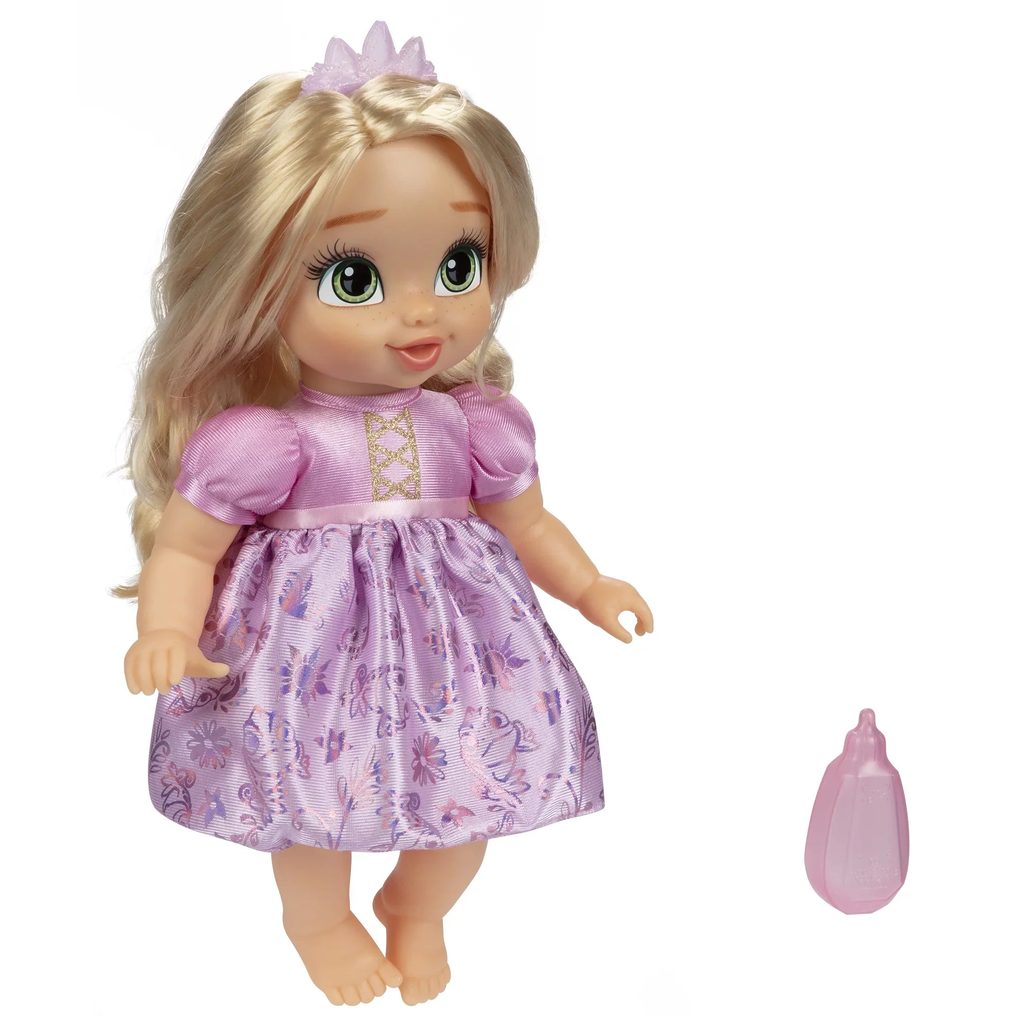 Disney Princess Deluxe 8 inch Rapunzel Baby Doll Includes Tiara and Bottle for Children Ages 2+