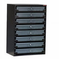 8-Drawer Heavy Duty Metal Sizeliding Rack Cabinet  Black