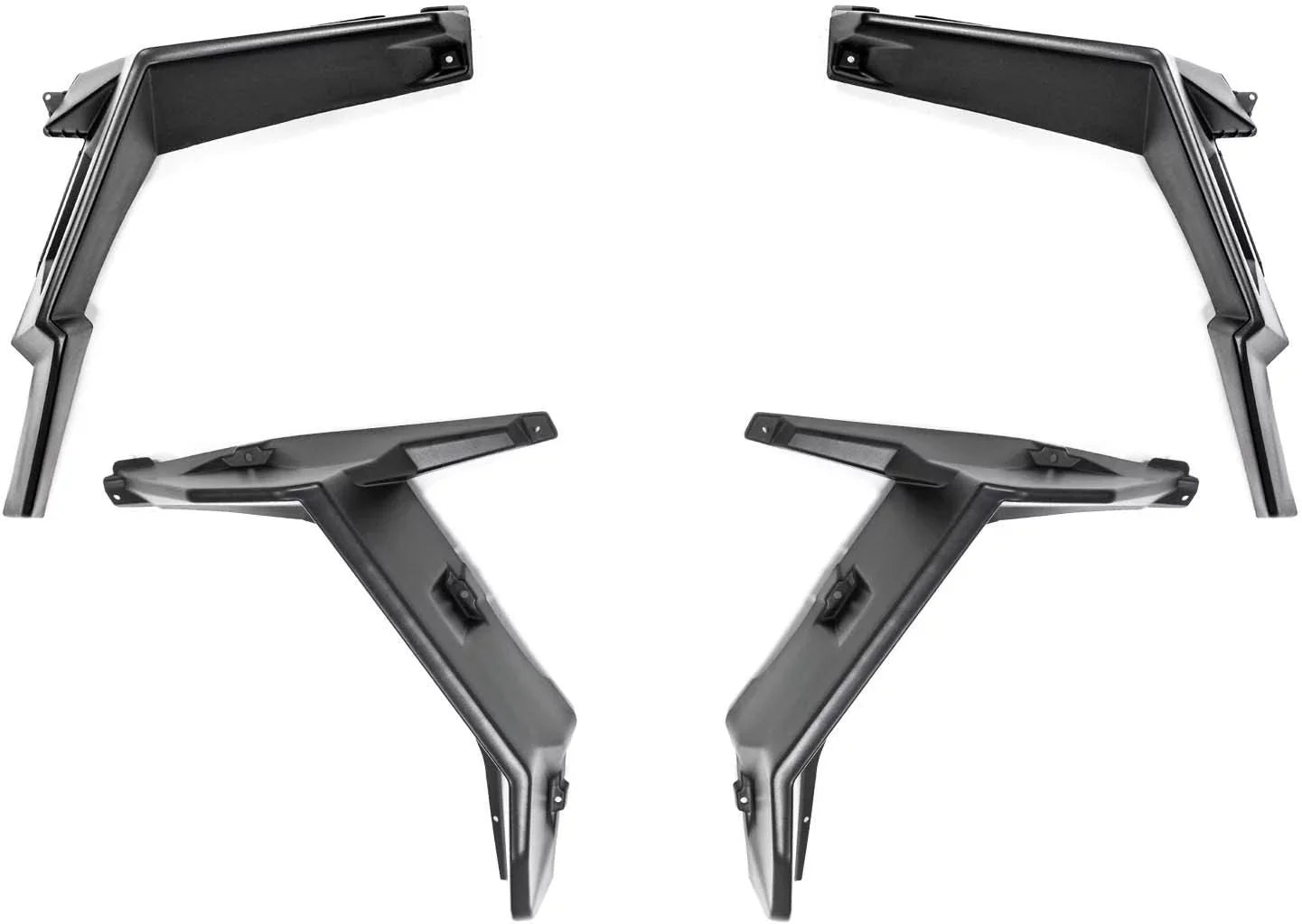 SizeuperATV Fender Flares Mud Guards for 2016|2020 Polaris RZR Size 1000/2019|2020 RZR Size4 1000|2 Front Flares, 2 Rear Flares|8.5" of Protection on Each Sizeide vs. 4" Sizetock|FF-P-RZR-001#ASizeIN