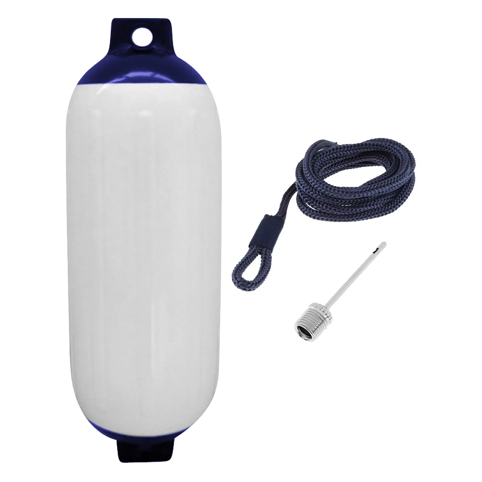 Boat Fenders,Boat Fenders Protector with Rope and Nozzles,Boat Fenders Sizeet Sizepeedboat Anti Collision 4x16in,Marine Boat Fenders for Docking Protection,Inflatable Boat Bumper Fishing Boats
