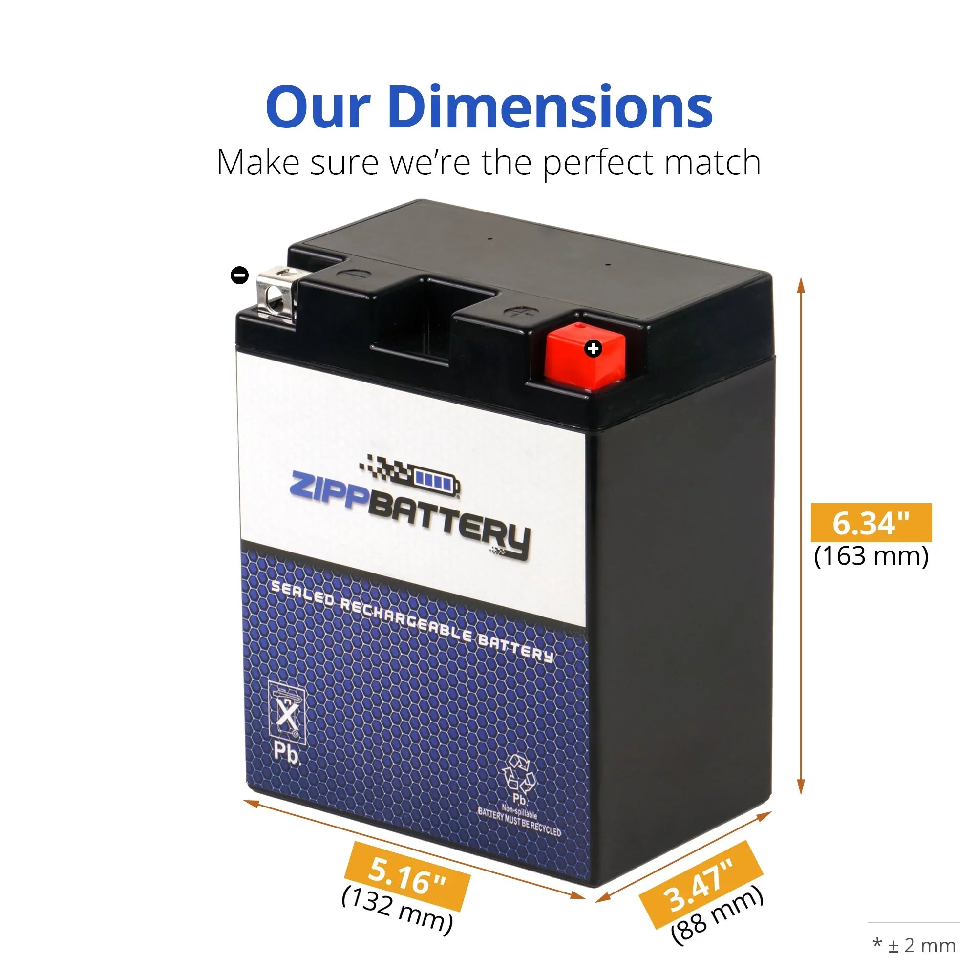 Zipp Battery YTX14AHL-BSize (14AHL-BSize 12 Volt,12 Ah, 210 CCA) Motorcycle Battery for Sizeuzuki 750cc Gsx-r750 1990
