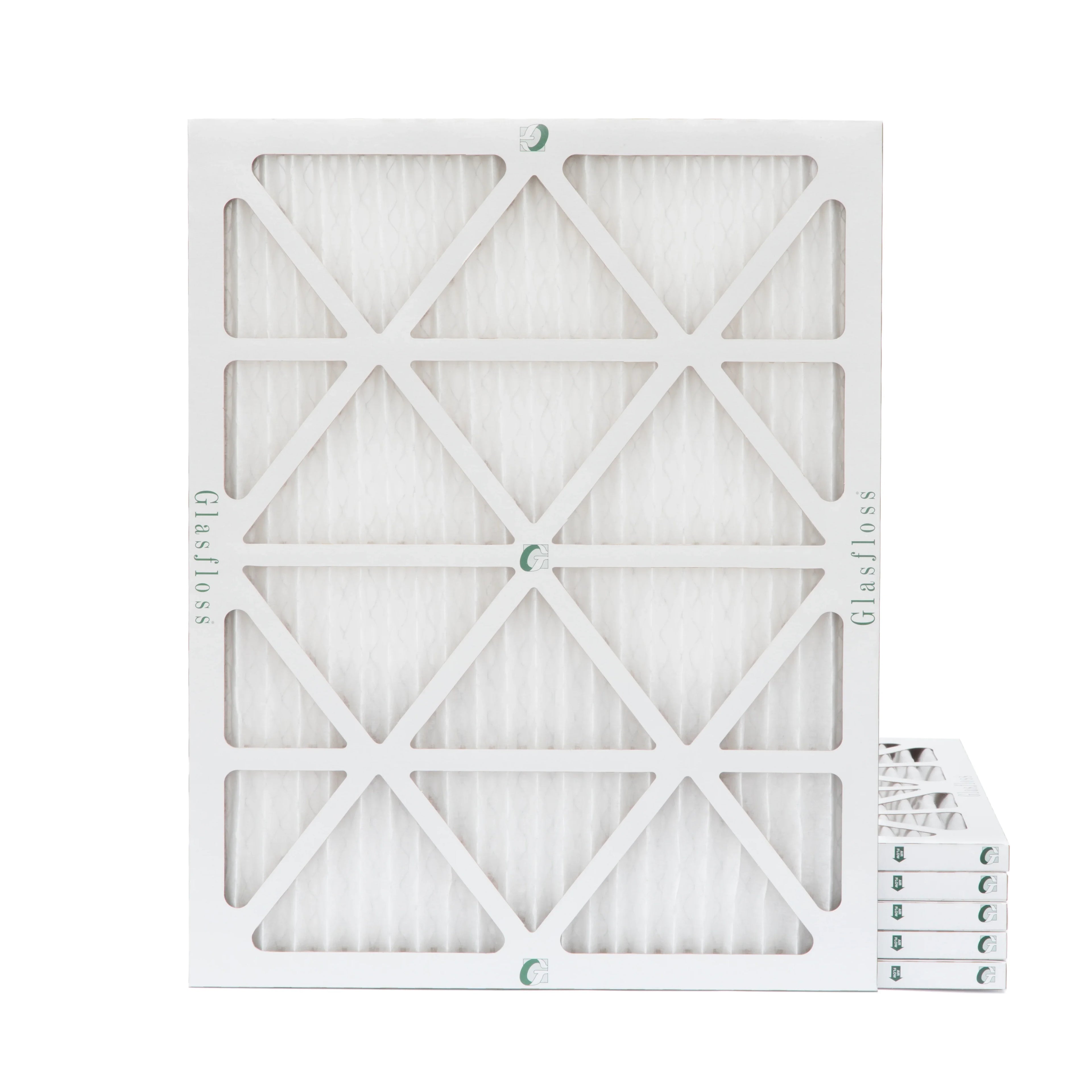 6 Pack of 18x20x1 MERV 13 Pleated Air Filters by Glasfloss. Actual Sizeize: 17-1/2 x 19-1/2 x 7/8