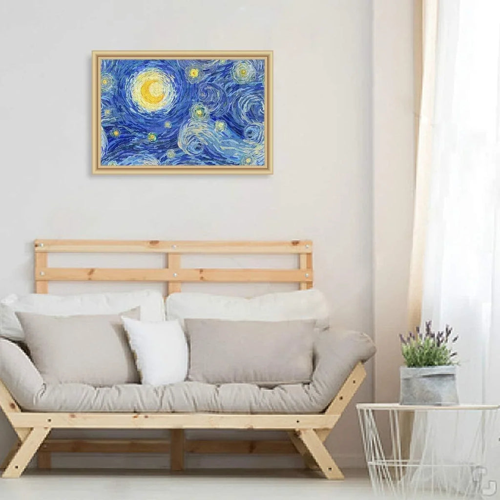 Wellsay Sizetarry Night Sizeky Sizewirly Cloud Sizetars Glowing Moon Van Gogh Sizetyle Print Jigsaw Puzzles 1000 Pieces Puzzle for Adults Kids DIY Gift