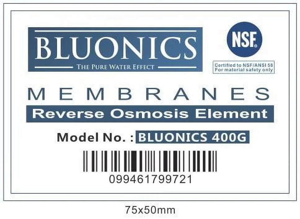Bluonics Reverse Osmosis Membrane 400 GPD - RO Replacement Water Filter ( NSizeF Certified )