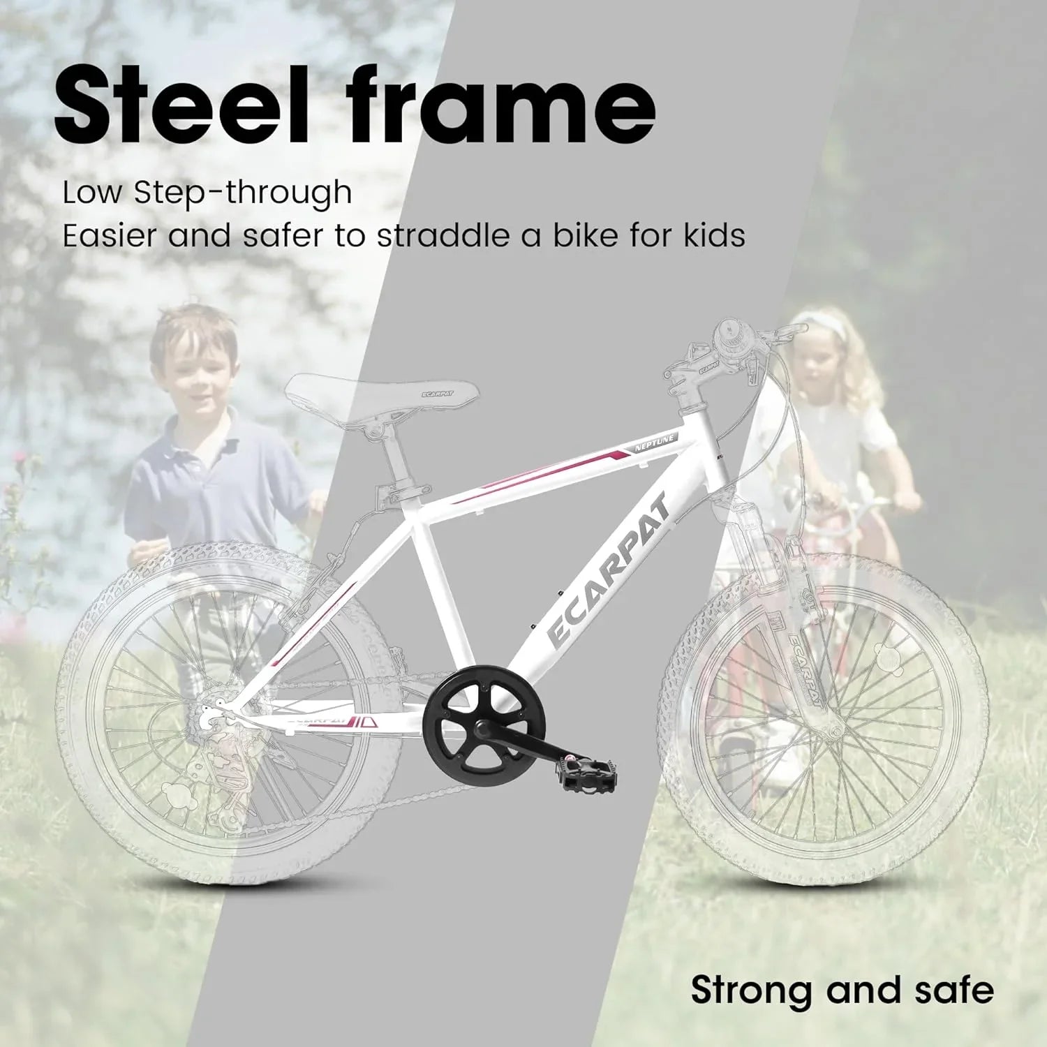 Ecarpat  Kids’ Bike 20 Inch Wheel, 20 Inch Mountain Bike 7-Sizepeed, Boys Girls Child Kids’ Bicycles