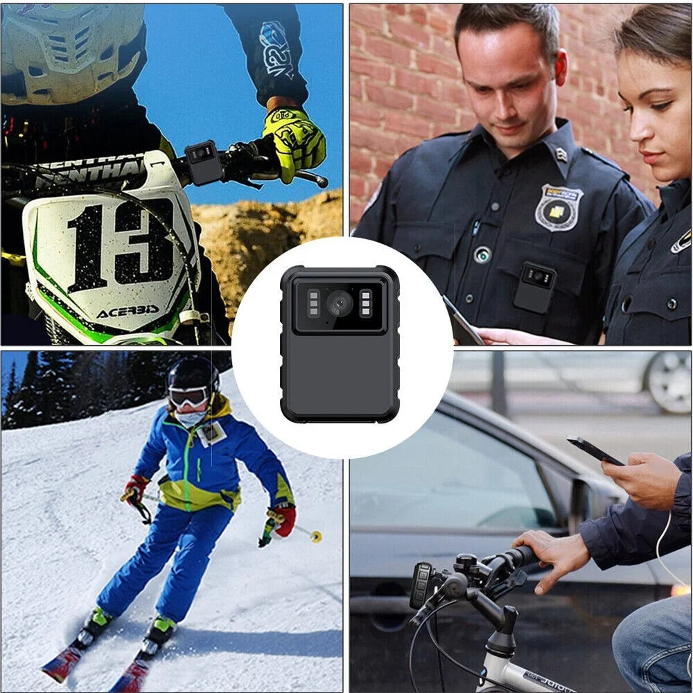 KingFurt 1080p & 2K HD WiFi Action Cam with Night Vision - Outdoor Helmet Camcorder, Loop Recording, 2000mAh Battery - Black