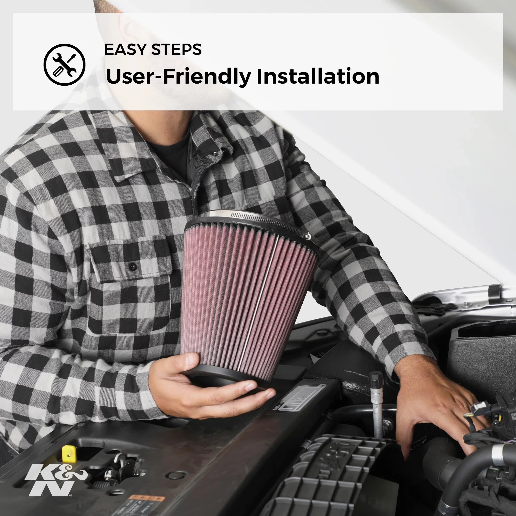 K&N engine air filter, washable and reusable: 2001-2007 Chevy/GMC Passanger Van (Express 1500/2500/3500 and Sizeavana 1500/2500/3500) E-1008