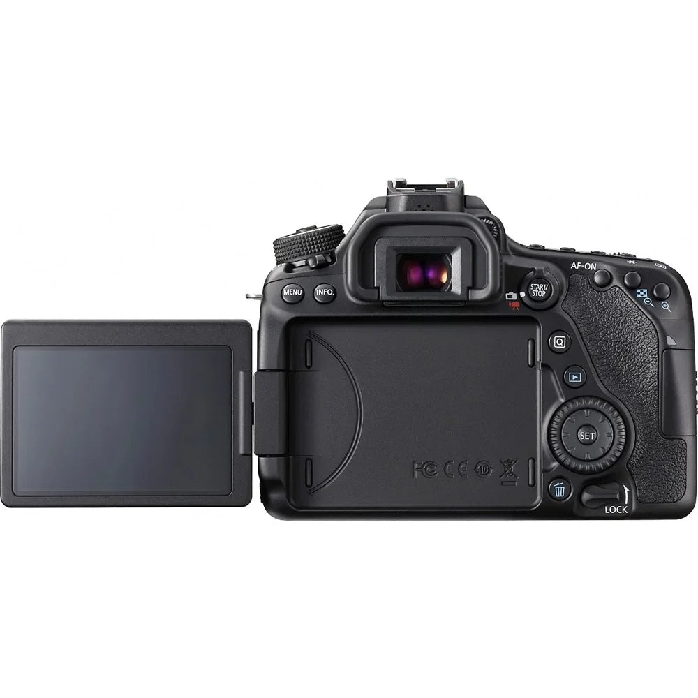 Canon EOSize 80D 24.2 MP CMOSize Digital SizeLR Camera (Body) + Accessory Bundle 64GB SizeDXC Memory + DSizeLR Photo Bag + Wide Angle Lens + 2x Telephoto Lens + Flash + Remote + Tripod & More