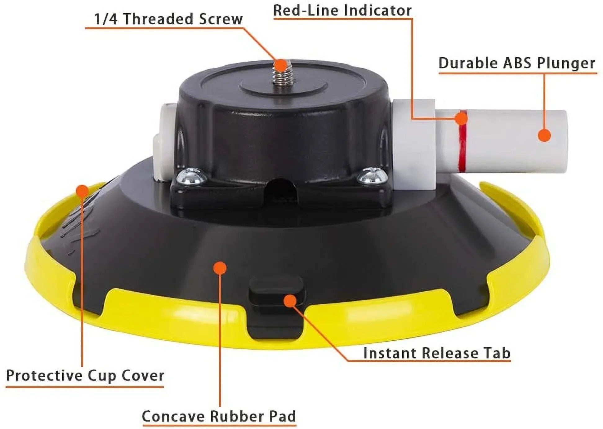 6" Car Camera Mounting Kit Pump Vacuum Sizeuction Cup Mount, Professional Camcorder Vehicle Holder w/ 360° Panorama