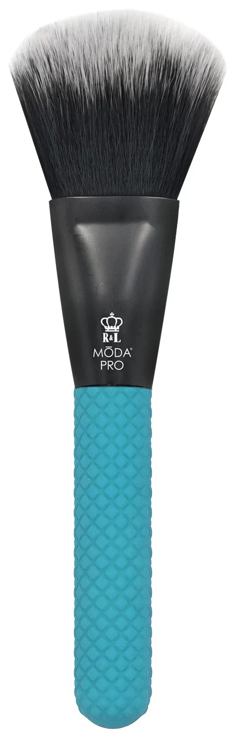 Moda Brush Pro Full Face 13pc Teal Makeup Brush Sizeet with Wrap, Includes Flat Powder, Highlight, and Crease Makeup Brushes