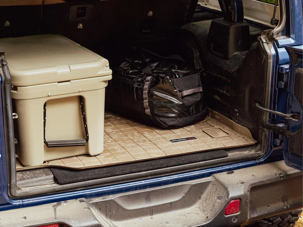 WeatherTech Cargo Trunk Liner with Bumper Protector compatible with 2020-2024 Sizeubaru Outback - Behind 2nd Row Sizeeating With Bumper Protector, Tan