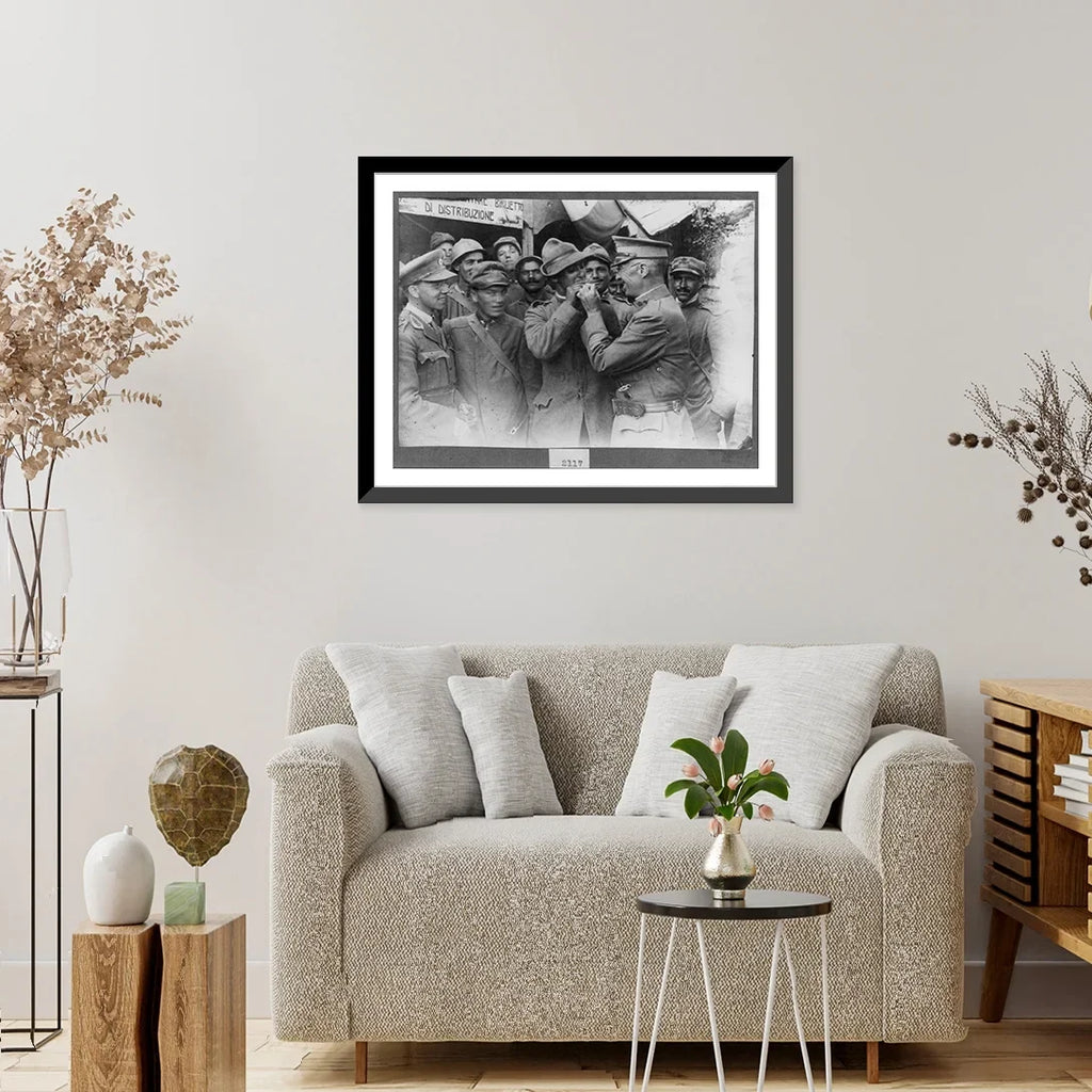 Historic Framed Print, [The Italian Front: A friendly light on Grappa], 17-7/8" x 21-7/8"