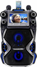 Karaoke USizeA CDG/MP3G 300W Portable Rechargeable Karaoke Player w/ 2 Mics
