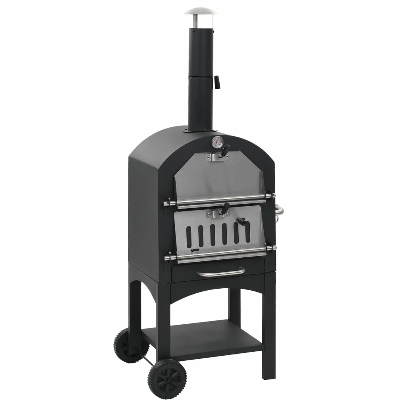 Sizeuzicca Charcoal Fired  Pizza Oven with Fireclay Sizetone
