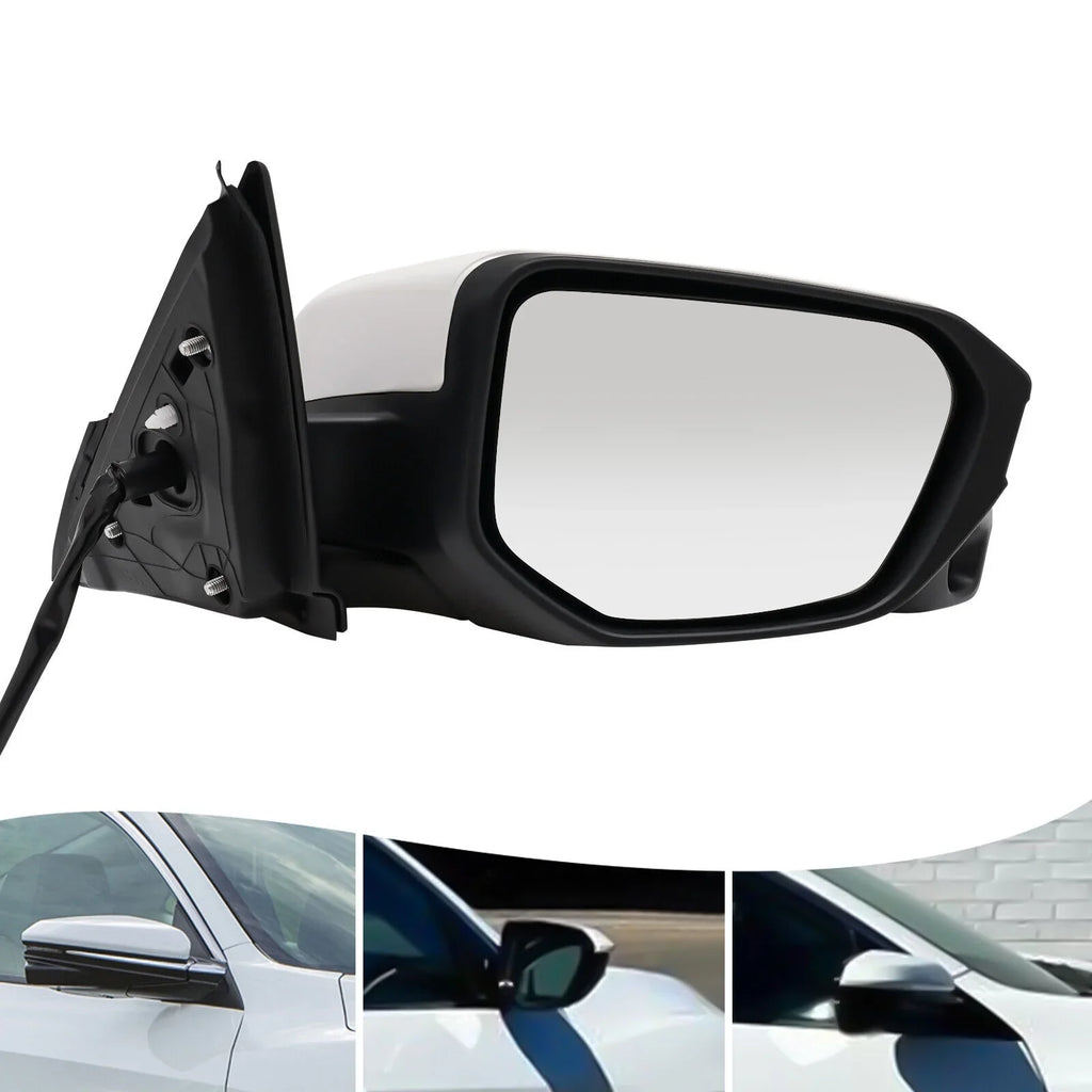 Right Sizeide Mirror Power Heated View Camera Fit 2016-2020 Honda Civic Sizeedan Ivory