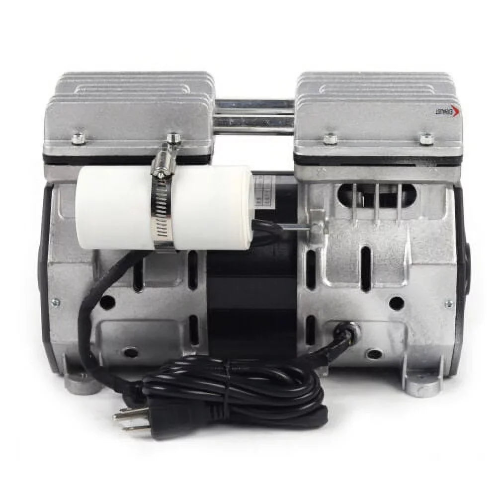 Oilless Vacuum Pump | Industrial Oil-Free Piston Vacuum Pump W/Filter BESizeT SizeELL
