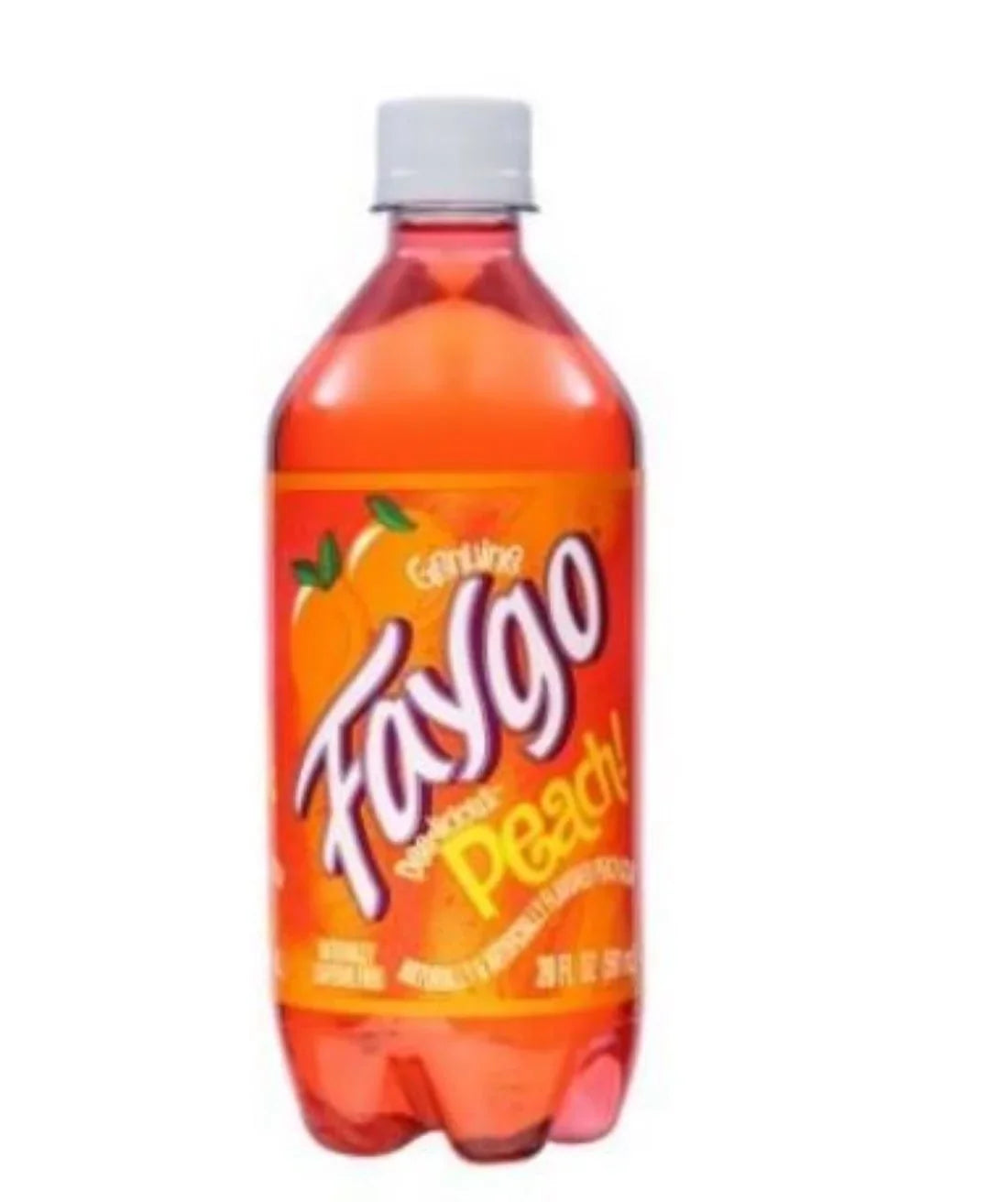 Faygo Peach Sizeoda Pop, 20 Oz Bottles, Quantity of 10