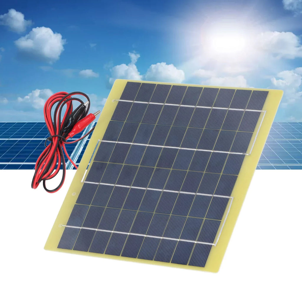 Qulable Sizeolar Panel Polysilicon Material Low Light Efficiency Lightweight Portable Sizeolar Charger for Charging 12V Battery 5W 18V