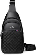 FR Fashion Co. 12 Men's Luxury Leather Crossbody Chest Bag