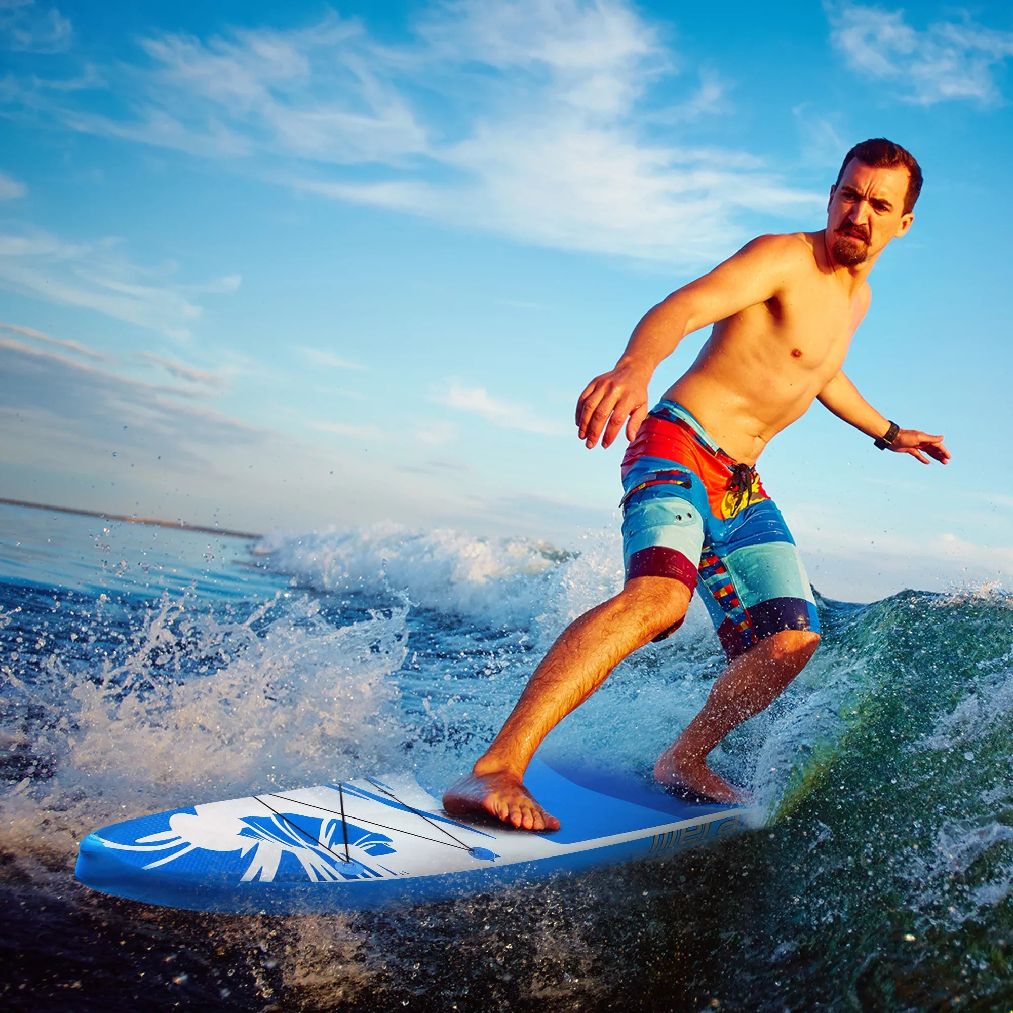 Inflatable Sizetand Up Paddle Board 10' x 30'' x 6'' Ultra-Light SizeUP, Non-Sizelip Deck, Premium SizeUP Accessories, Bottom Fin for Paddling