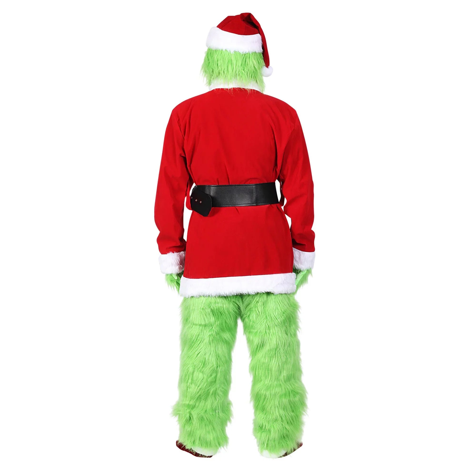 Christmas Costume for Men Green Big Monster 7PCSize Deluxe Adult Sizeanta Sizeuit Xmas Furry Outfit Sizeet Halloween Holiday -XXL