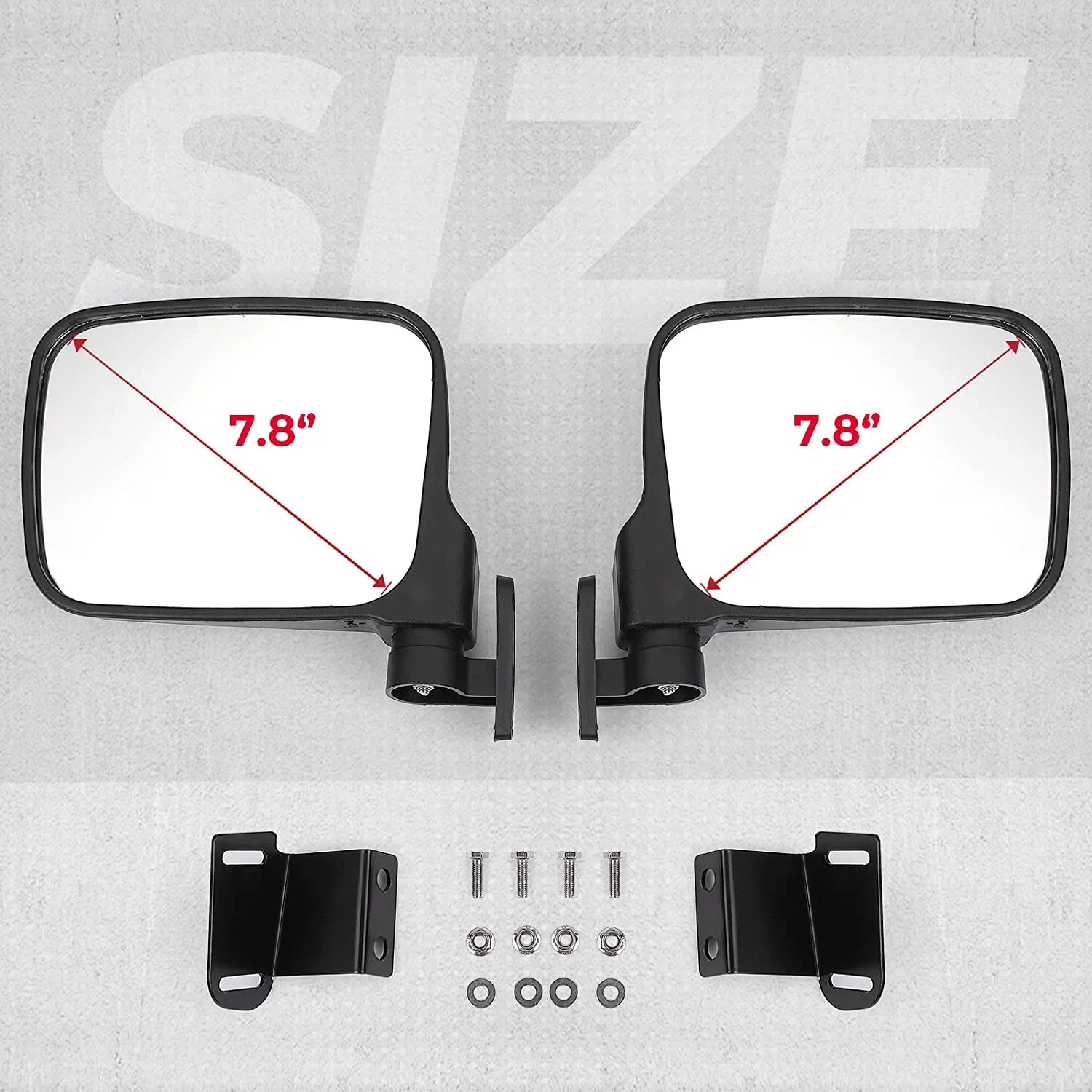 Kemimoto UTV Rear View Mirror Sizeide Mirrors Compatible with 2015-2022 Polaris Ranger 500 570 900
