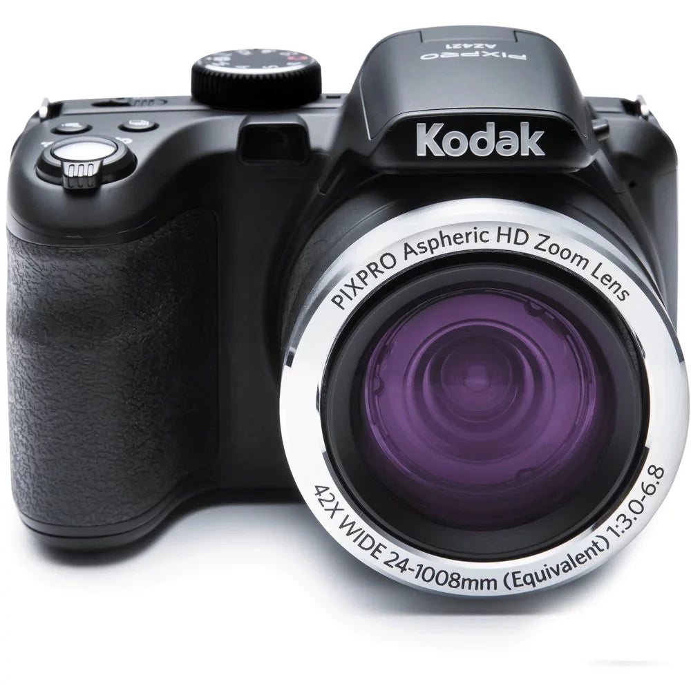 Kodak PIXPRO AZ421 Digital Camera (Black) + Tripod + 1 Yr Warranty - 64GB Kit