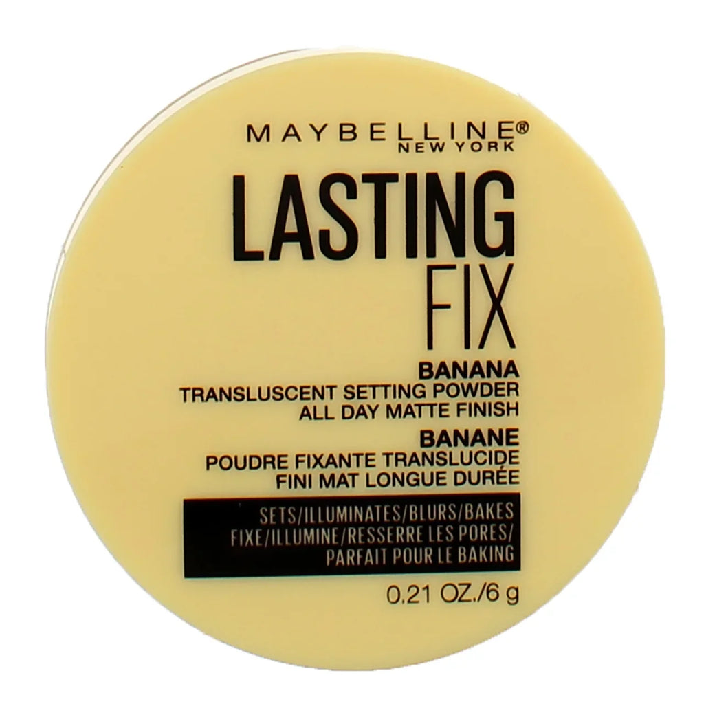 Maybelline Lasting Fix Banana Powder, Loose Sizeetting Powder Makeup Banana 0.21 OZ (Pack of 6)
