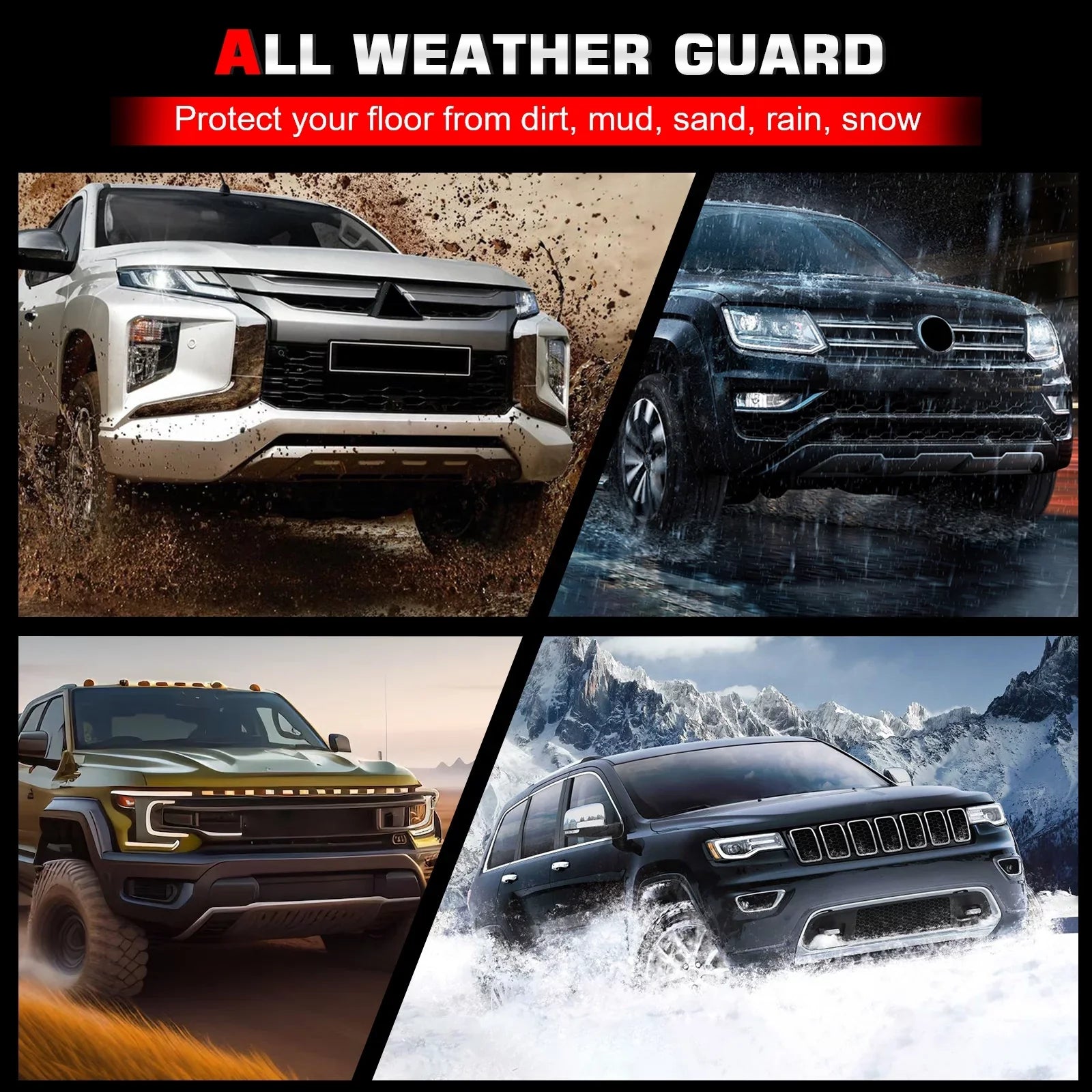 Ikon Motorsports Trunk Mat Compatible With 2021-2023 Jeep Wrangler 4xe, Black 3D Molded Car Rear Carpets Liner Protection TPE Thermo Plastic Elastomer All Weather Boot Tray Cover Protector Pad