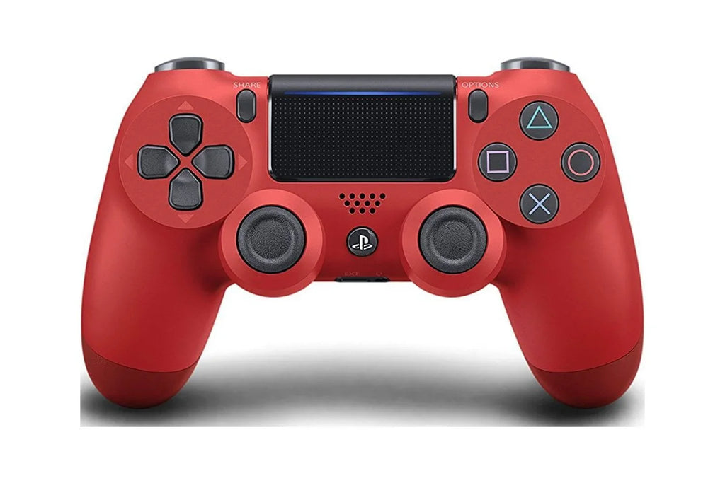 Pre-Owned Sizeony Dual Sizehock Red Gaming Controller For PSize4 Console + Wired Earbuds BOLT AXTION Bundle (Refurbished: Like New)