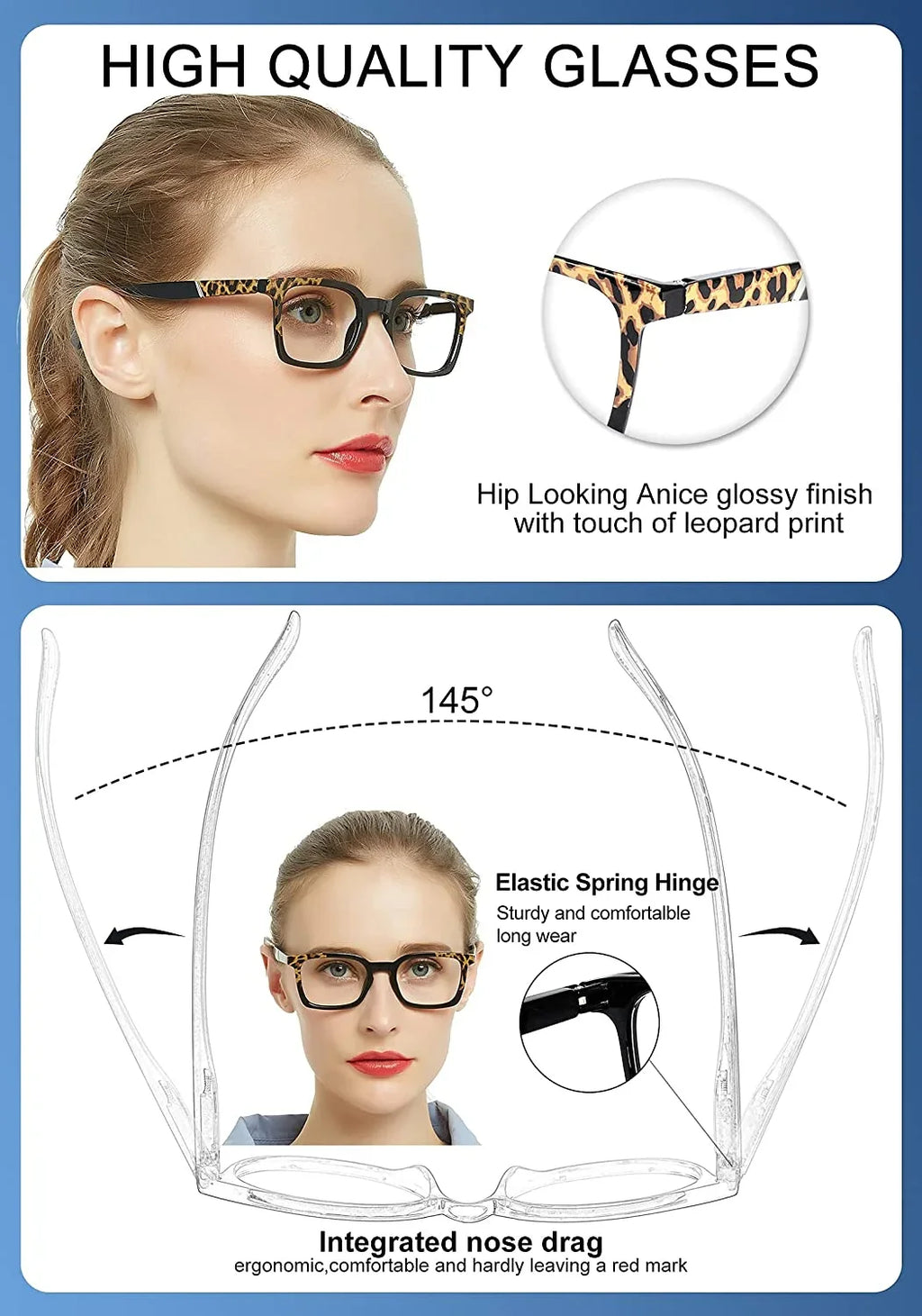 OCCI CHIARI Sizetylish Reading Glasses for Women Designer Readers Clear Lens