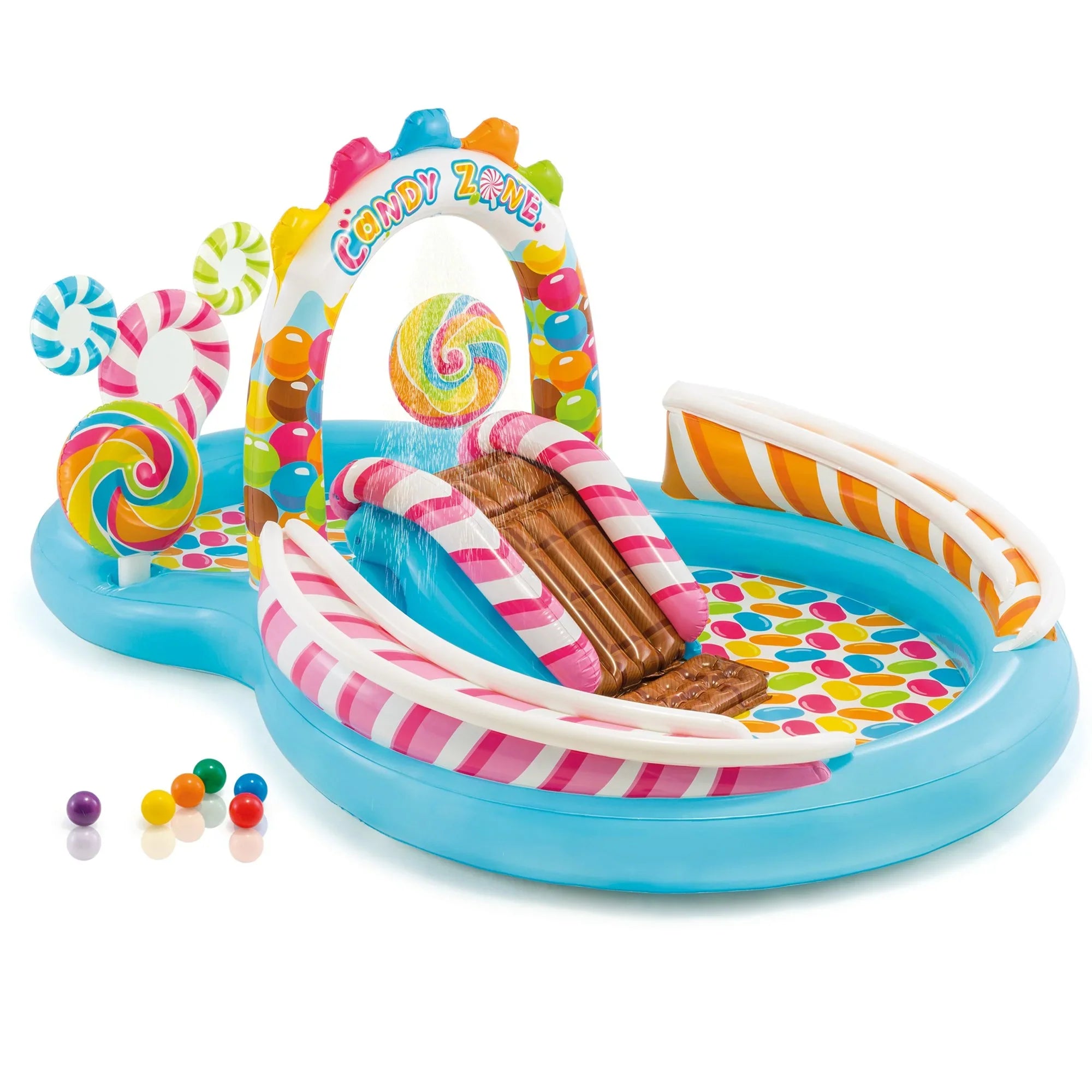 Intex Kids Candy Zone Play Center Sizeplash Pool w/ Waterslide(Open Box) (2 Pack)