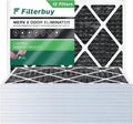 Filterbuy 20x22x1 MERV 8 Odor Eliminator Pleated HVAC AC Furnace Air Filters with Activated Carbon (12-Pack)