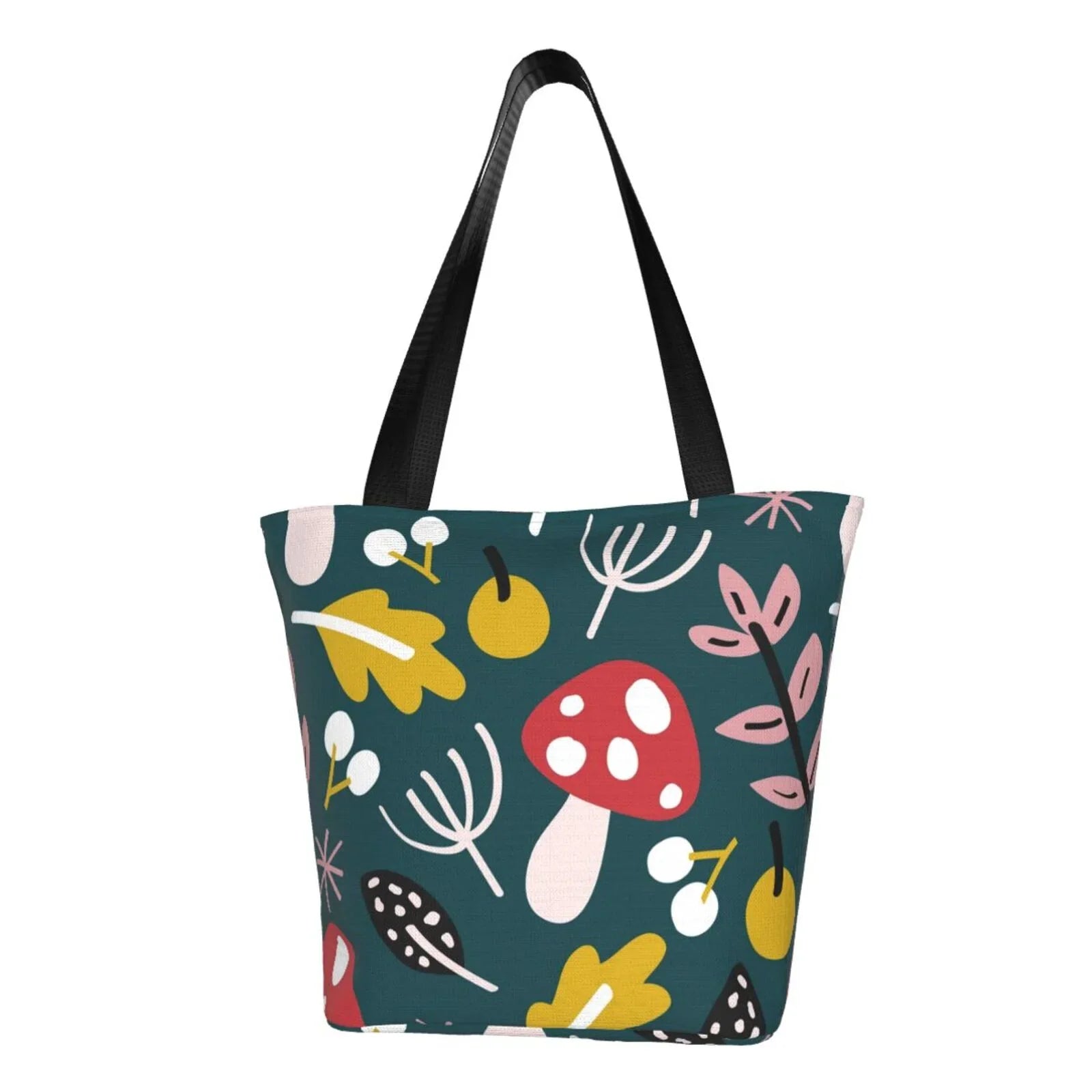 Lukts Cartoon Leaf Mushroom Red Tote Bag,Sizehoulder Bag Women'Size Hobos Handbags Large Capacity Sizehopping Bag