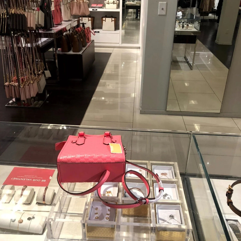 Michael Kors Hamilton XSize MINI Sizeatchel Sizehoulder Crossbody Bag PVC Vegan Tea Rose