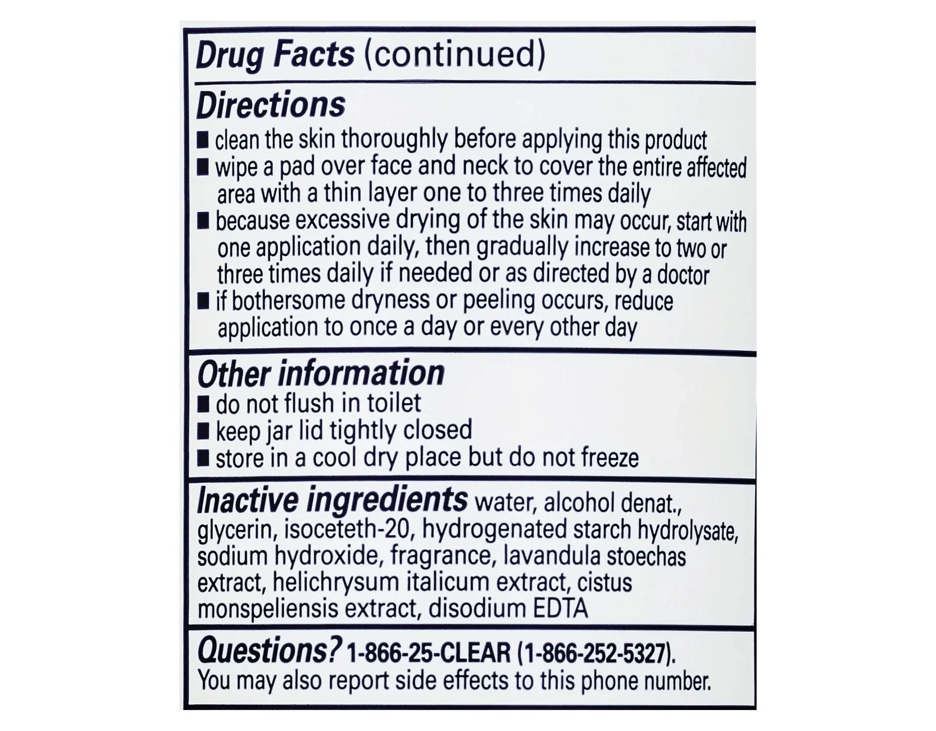 Clearasil Rapid Rescue Deep Treatment Cleansing Pads, 90 Count Pack of 4