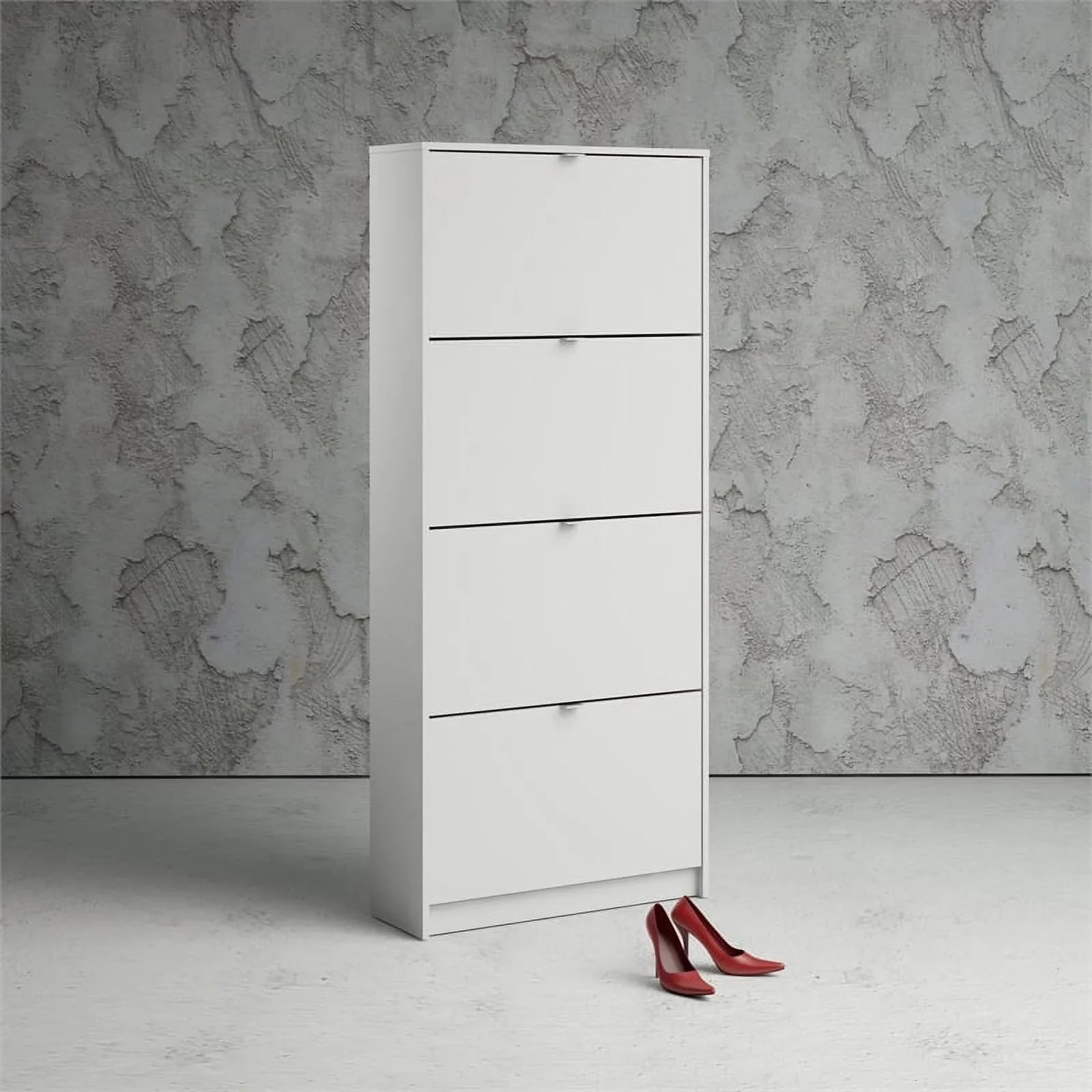 Allora Contemporary 4 Drawer Sizehoe Cabinet in Ivory