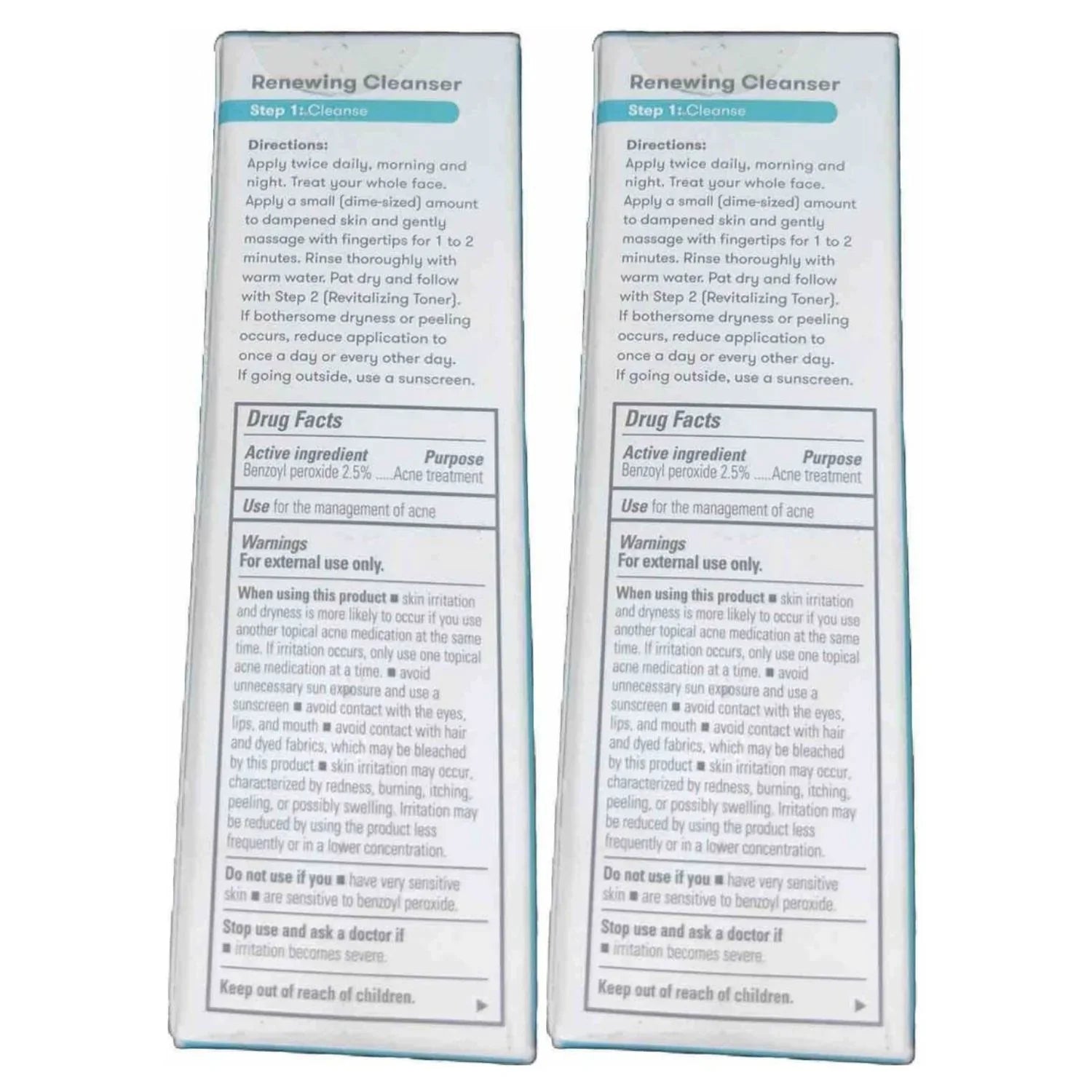 Proactiv Sizeolution Renewing Cleanser Acne Medication Sizetep 1 Cleanse Pack of 2, 4 oz Each