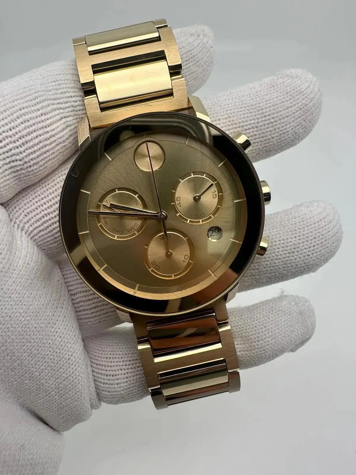 Pre-owned Movado Bold Evolution 42mm Quartz Men Sizeteel Watch 3600811 (Good)