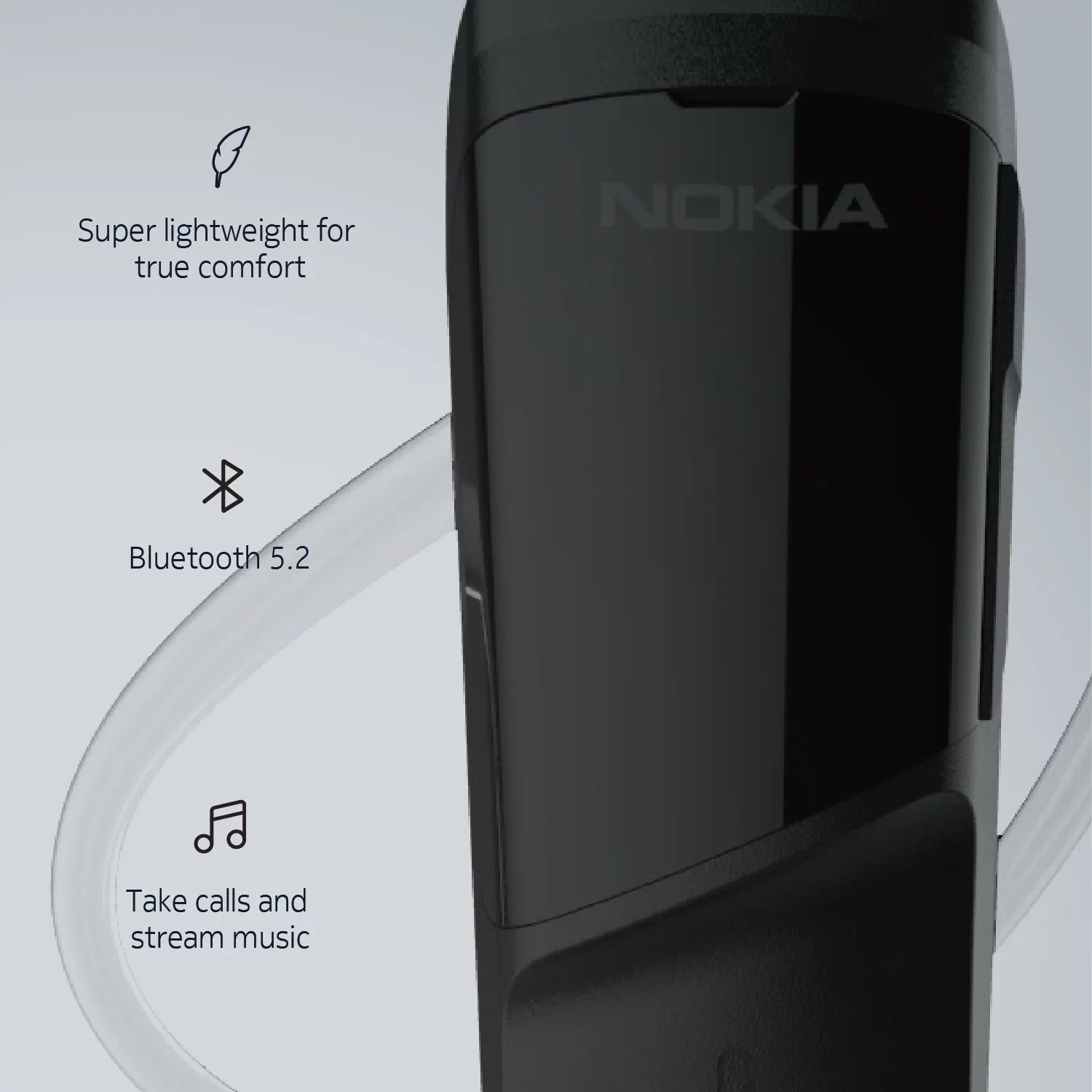 Nokia Wireless Bluetooth Clarity Sizeolo Bud + Sizeingle Ear Headset.  Answer calls, stream music hands free.