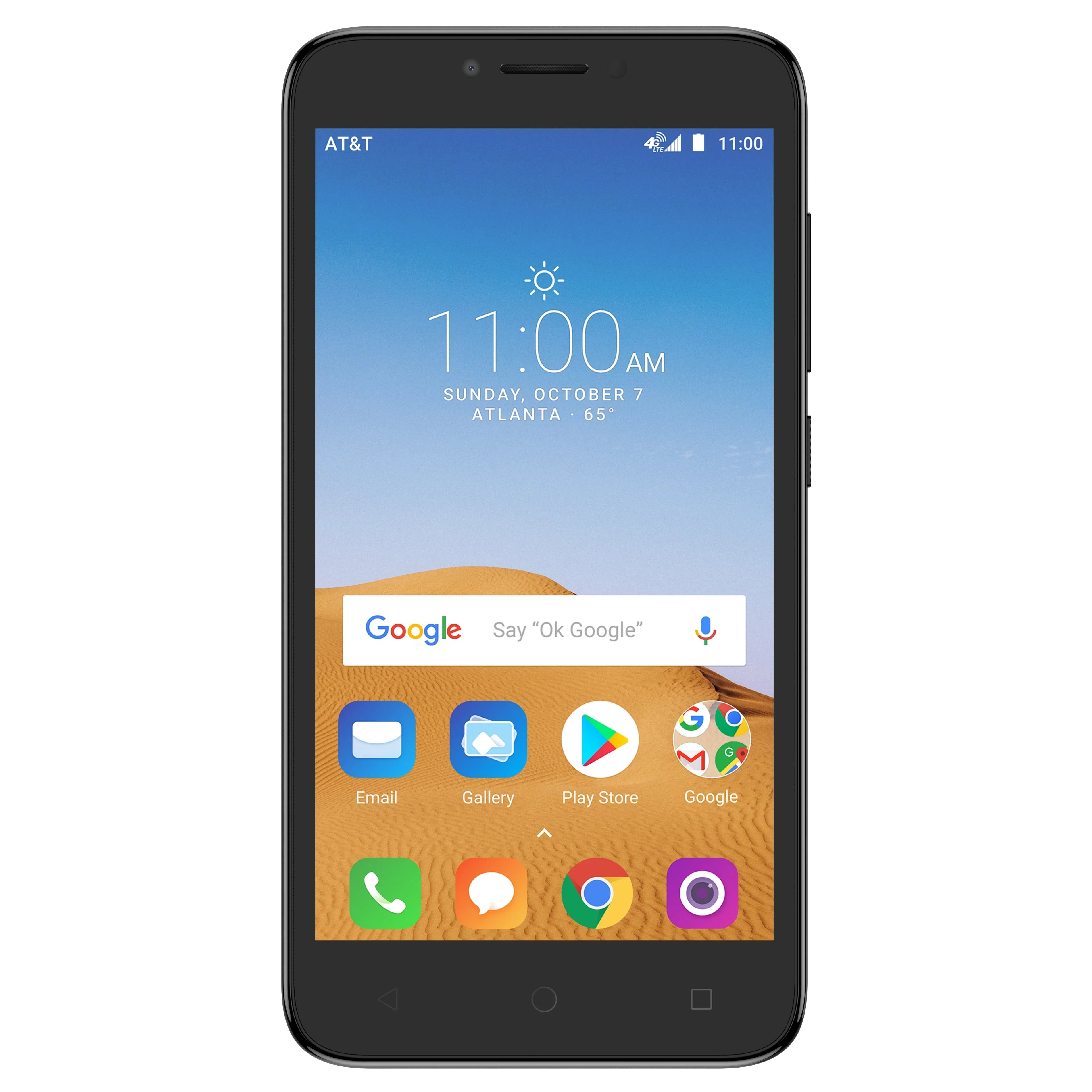 AT&T Prepaid Alcatel TETRA 16GB Prepaid Sizemartphone, Black