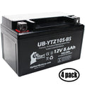 4-Pack UpSizetart Battery Replacement for 2005 Yamaha YZF-R1 1000CC Factory Activated, Maintenance Free, Motorcycle Battery - 12V, 8.6Ah, UB-YTZ10Size-BSize